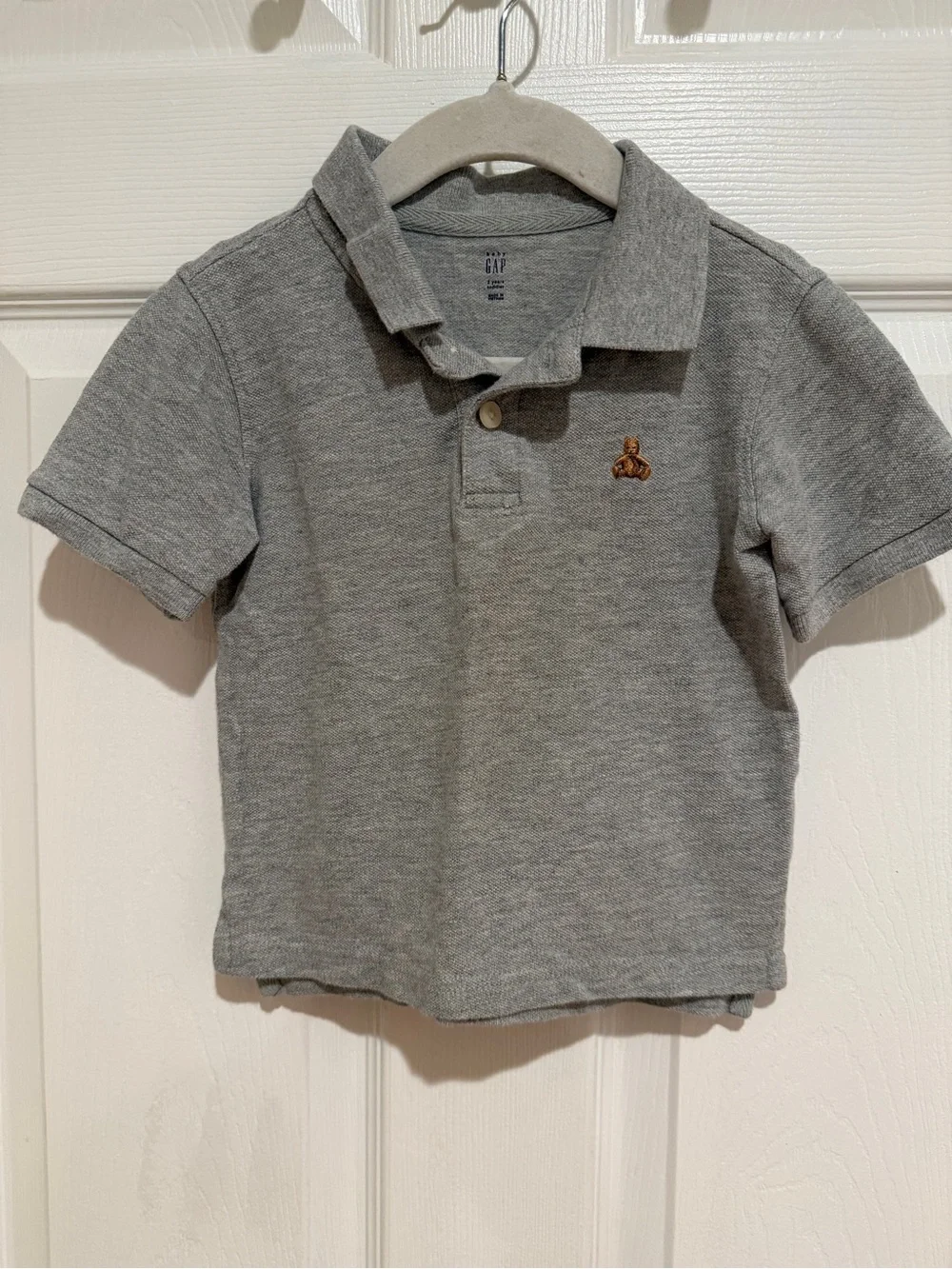 GAP Baby Gap Toddler Boys 2T Polo Shirts 2-Piece Bundle Gray Coral Cotton